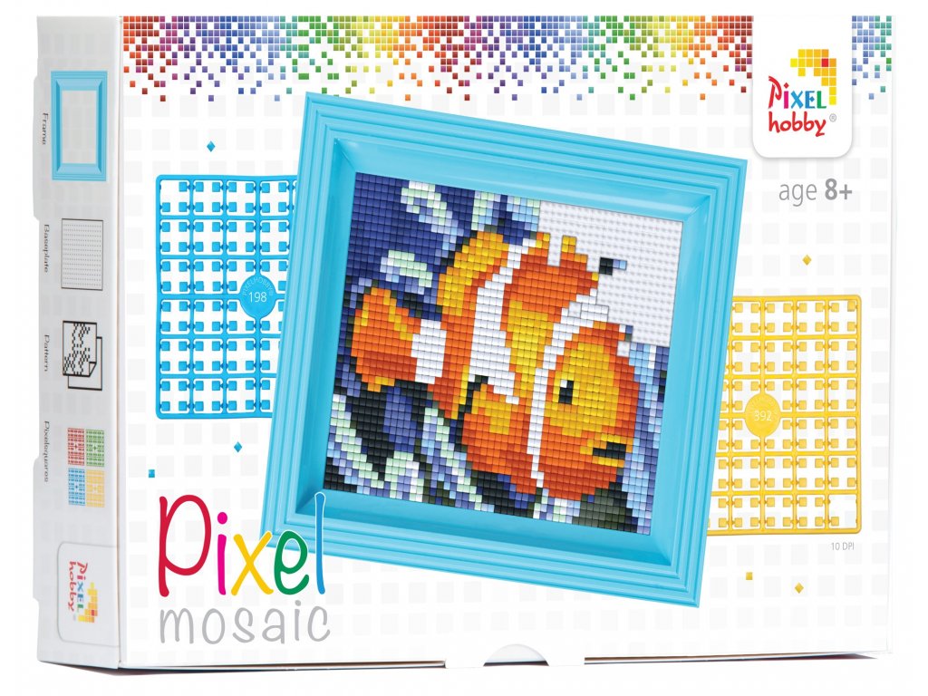 1669 1 obrazek s rameckem 23 barev klaun