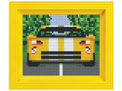 1867 obrazek s rameckem 25 barev zlute zavodni auto